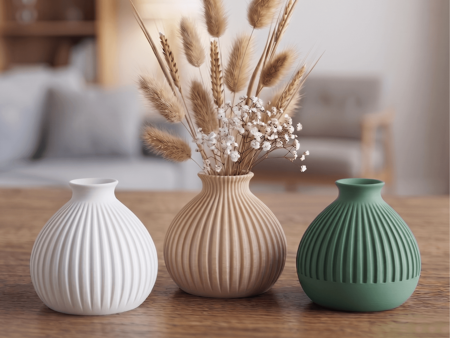 Japandi Vase Trio